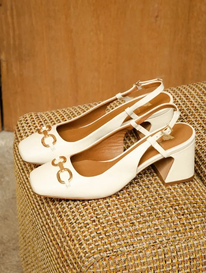 Abby Milk Women Bobbies Heeled Sandals