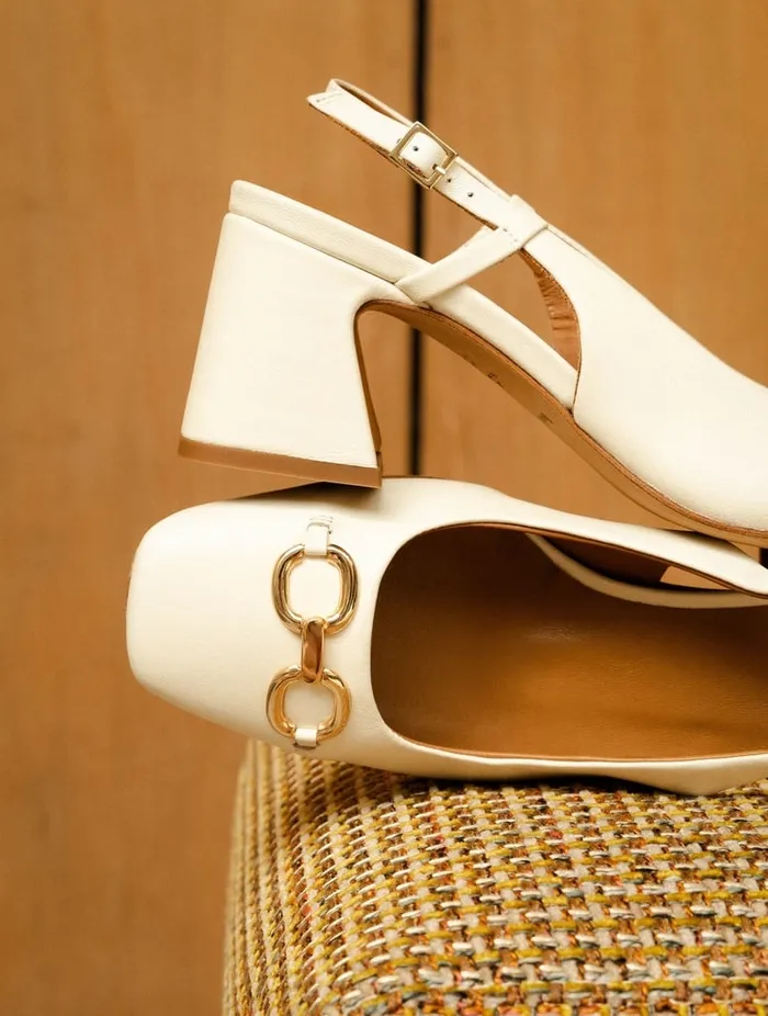 Abby Milk Women Bobbies Heeled Sandals