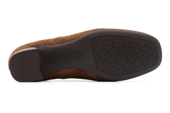 ABEO Footwear Avenue Slip On Caramel Suede Women Dress