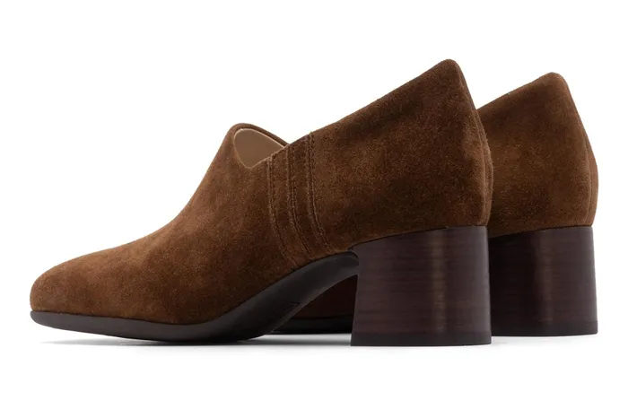 ABEO Footwear Avenue Slip On Caramel Suede Women Dress