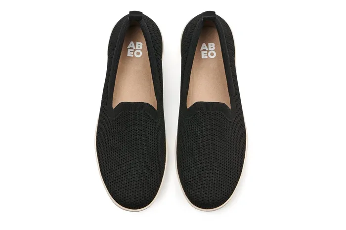 ABEO Footwear Encore Knit Slip On Black Women Sneakers ABEO Footwear Encore Knit Slip On Black Women Sneakers
