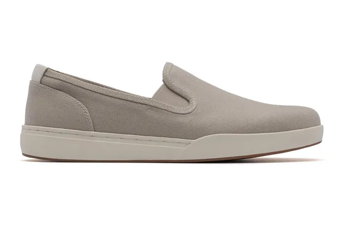 ABEO Footwear Encore Slip On Beige Canvas Women Sneakers