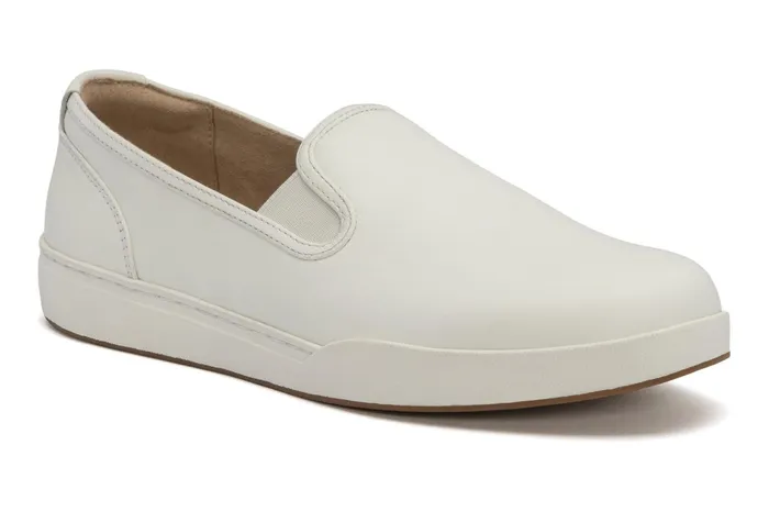 ABEO Footwear Encore Slip On White Leather Women Sneakers