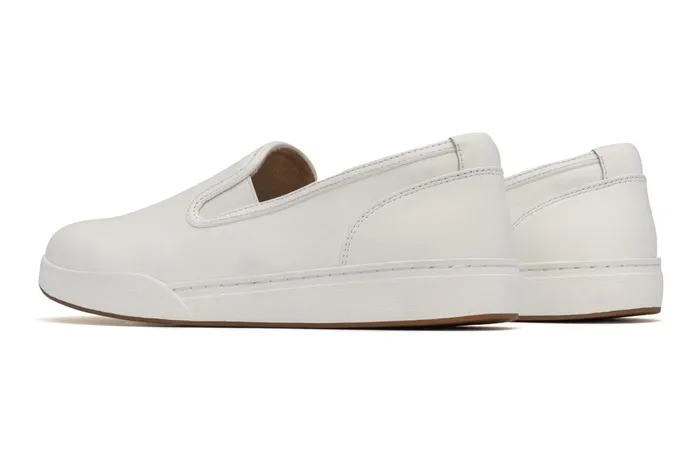 ABEO Footwear Encore Slip On White Leather Women Sneakers ABEO Footwear Encore Slip On White Leather Women Sneakers