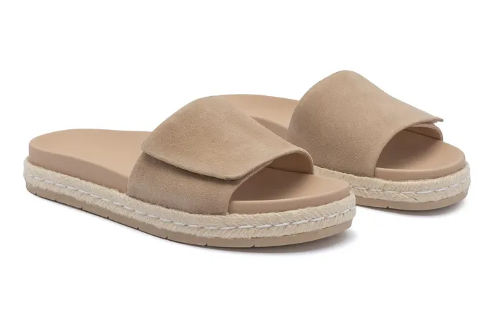 ABEO Footwear Isle Slide Cuban Sand Suede Women Sandals ABEO Footwear Isle Slide Cuban Sand Suede Women Sandals