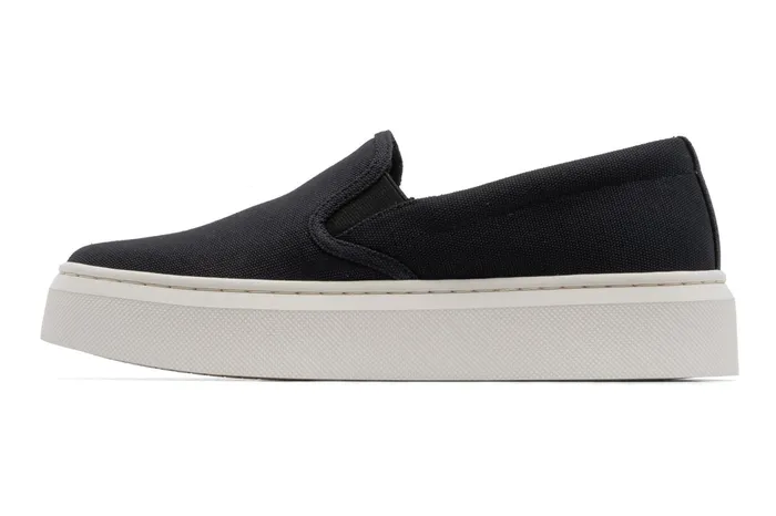 ABEO Footwear Jumpstreet Slip On Black Canvas Women Casual Shoes