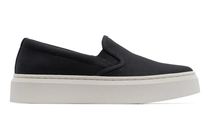 ABEO Footwear Jumpstreet Slip On Black Canvas Women Casual Shoes