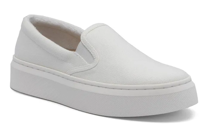 ABEO Footwear Jumpstreet Slip On White Canvas Women Sneakers
