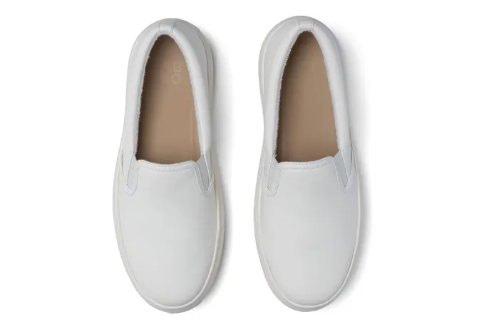 ABEO Footwear Jumpstreet Slip On White Leather Women Casual Shoes ABEO Footwear Jumpstreet Slip On White Leather Women Casual Shoes
