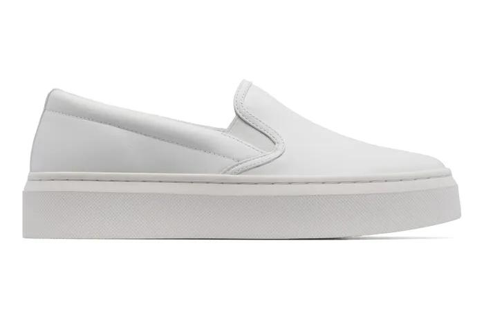 ABEO Footwear Jumpstreet Slip On White Leather Women Casual Shoes ABEO Footwear Jumpstreet Slip On White Leather Women Casual Shoes