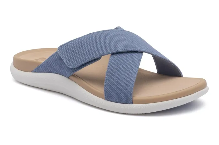 ABEO Footwear Laguna Slide Light Denim Canvas Women Sandals