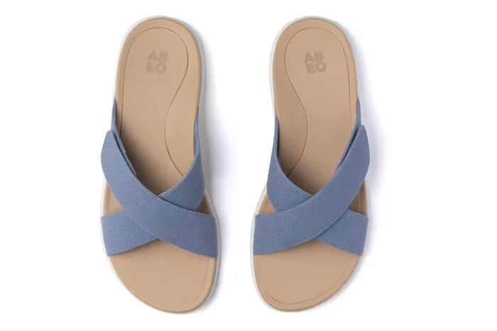 ABEO Footwear Laguna Slide Light Denim Canvas Women Sandals ABEO Footwear Laguna Slide Light Denim Canvas Women Sandals