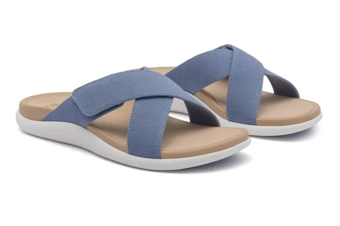 ABEO Footwear Laguna Slide Light Denim Canvas Women Sandals ABEO Footwear Laguna Slide Light Denim Canvas Women Sandals