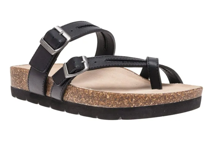 ABEO Footwear Lanai Thong Sandal Black Nubuck Women Sandals