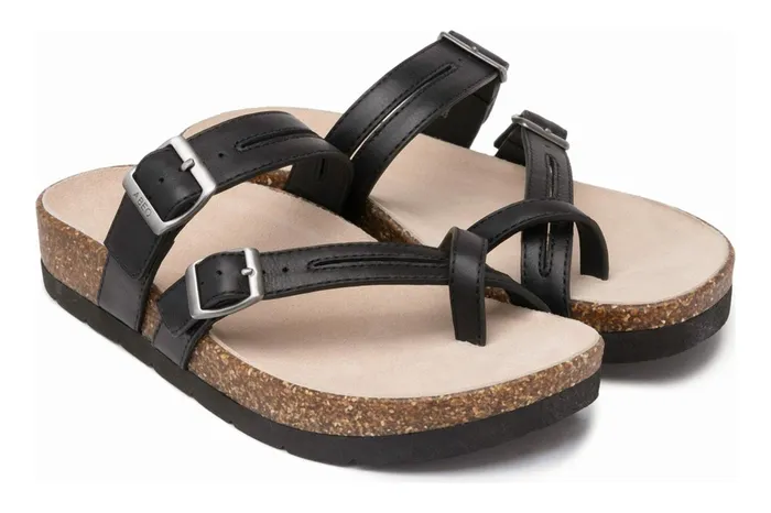 ABEO Footwear Lanai Thong Sandal Black Nubuck Women Sandals