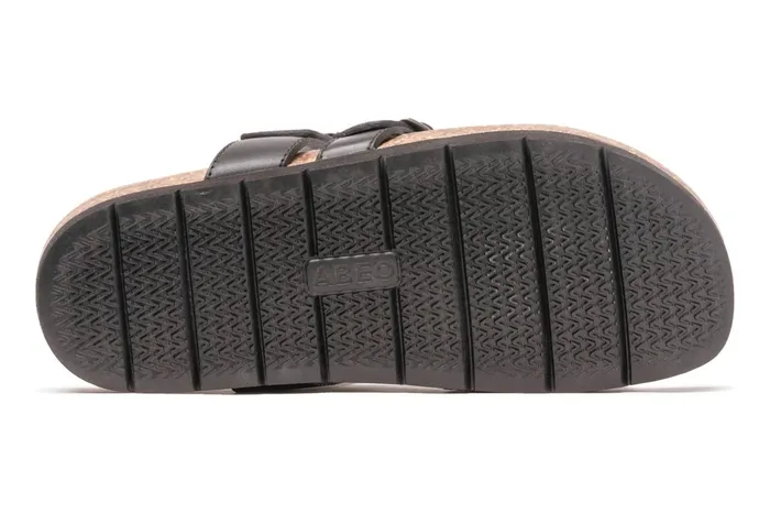 ABEO Footwear Lanai Thong Sandal Black Nubuck Women Sandals