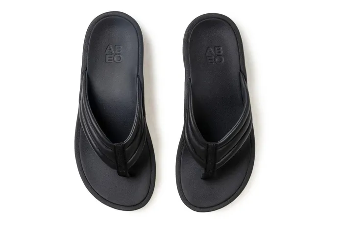 ABEO Footwear Paseo Thong Sandal Black Women Sandals