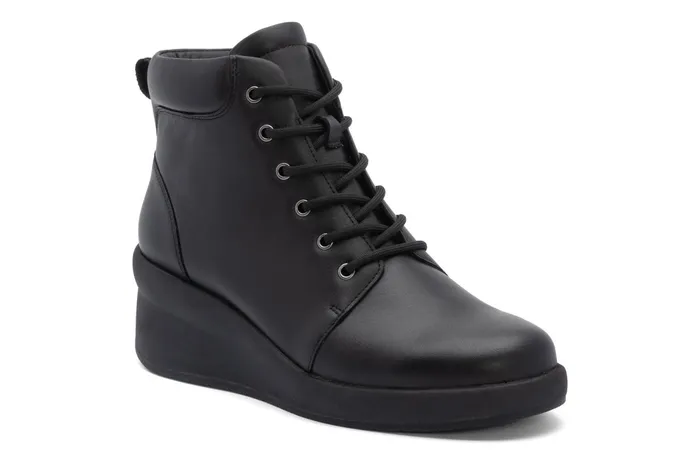ABEO Footwear Passage Lace Up Black Women Boots