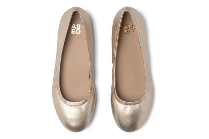 ABEO Footwear Promenade Flat Gold Women Dress