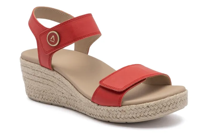 ABEO Footwear Riviera Strap Sandal Red Women Sandals