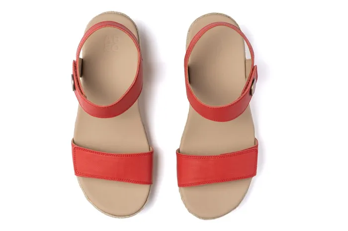 ABEO Footwear Riviera Strap Sandal Red Women Sandals