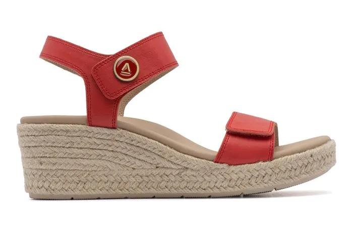 ABEO Footwear Riviera Strap Sandal Red Women Sandals