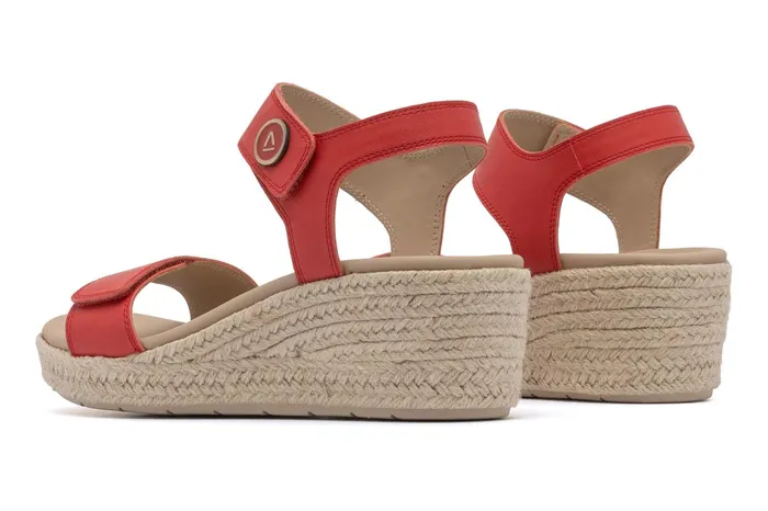 ABEO Footwear Riviera Strap Sandal Red Women Sandals