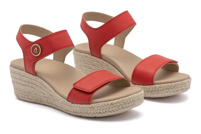 ABEO Footwear Riviera Strap Sandal Red Women Sandals