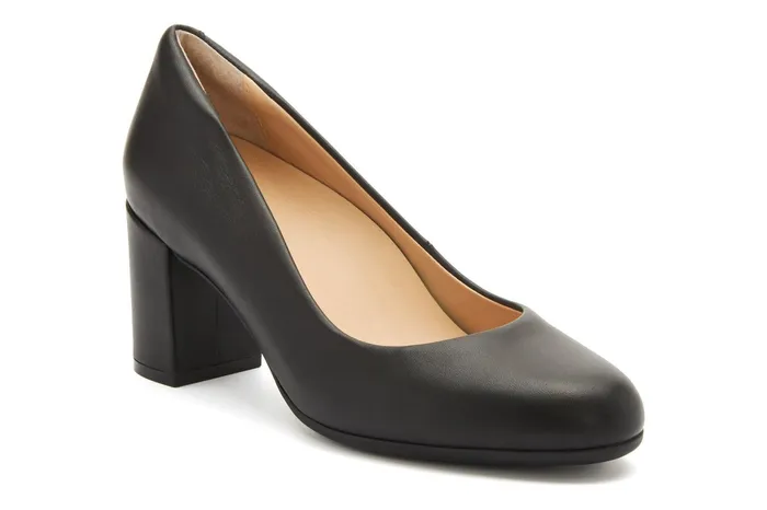 ABEO Footwear Tempo Pump Black Leather Women Dress