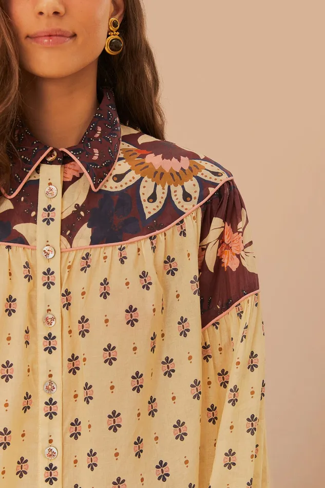 Ainika Chill Burgundy Blouse Women Farm Rio Blouses