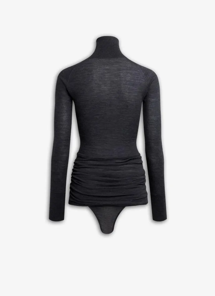Alaa Bodysuits and Leggings DRAPED KNIT BODY Black 8211 Women Alaa Bodysuits and Leggings DRAPED KNIT BODY Black 8211 Women