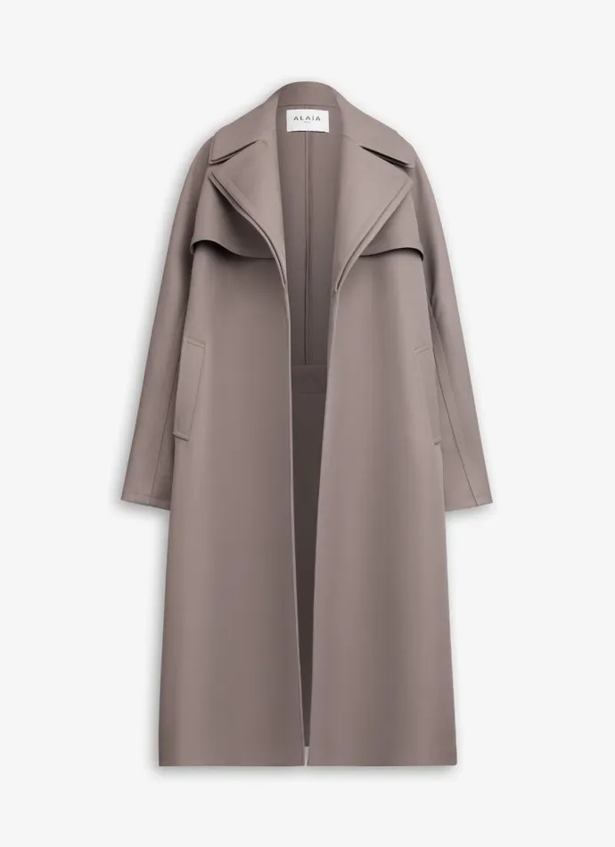 Alaa Coats and Jackets TRENCH COAT Brownbrowngray 8211 Women