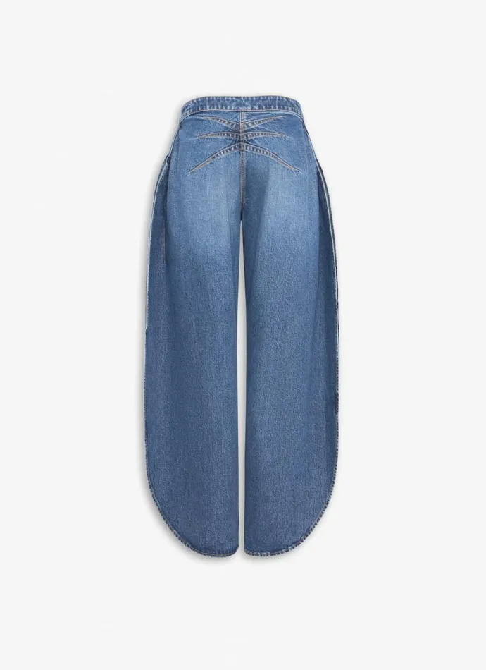 Alaa Denim ROUND JEANS IN STONE DENIM Bleu Vintage 8211 Women