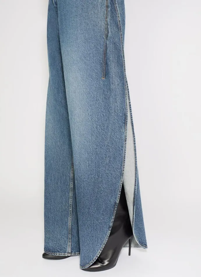 Alaa Denim ROUND JEANS IN STONE DENIM Bleu Vintage 8211 Women