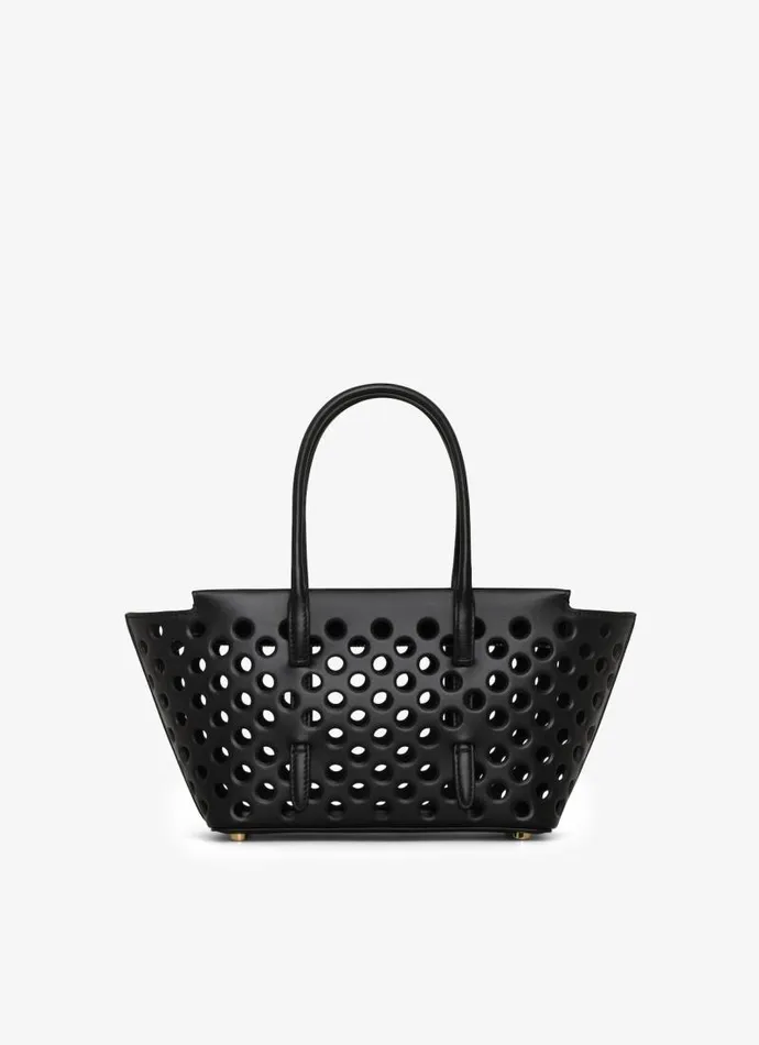 Alaa Handbags NEO MINA 20 BAG IN PERFORATED CALFSKIN Black 8211 Women