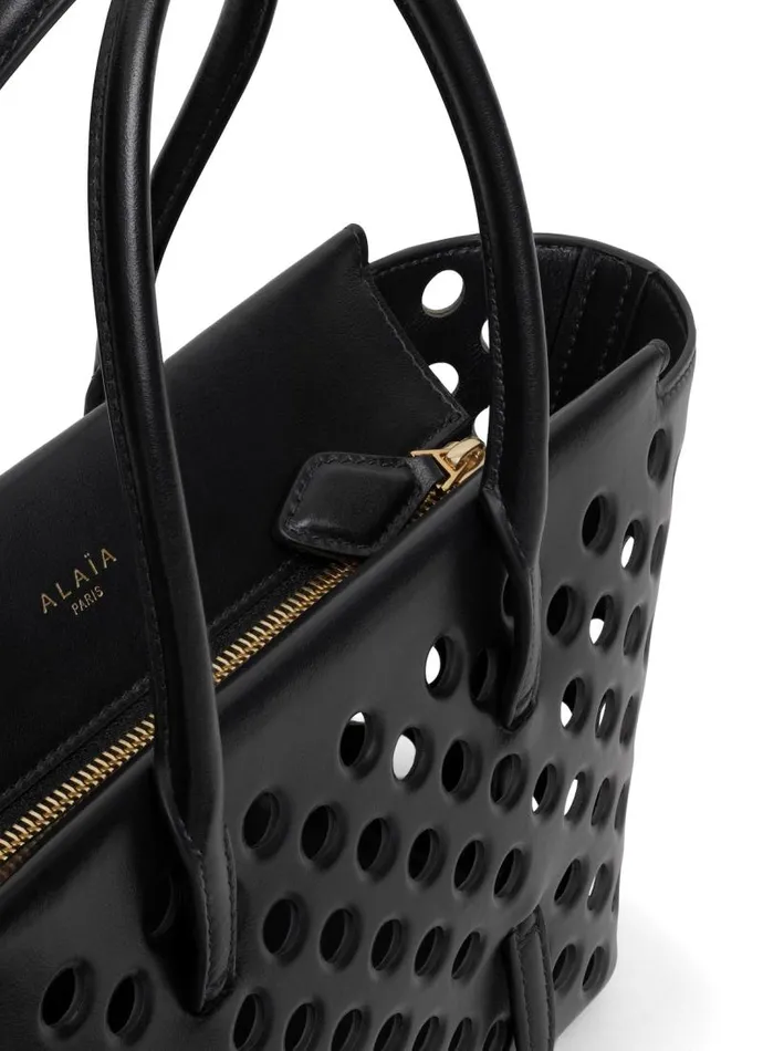 Alaa Handbags NEO MINA 20 BAG IN PERFORATED CALFSKIN Black 8211 Women