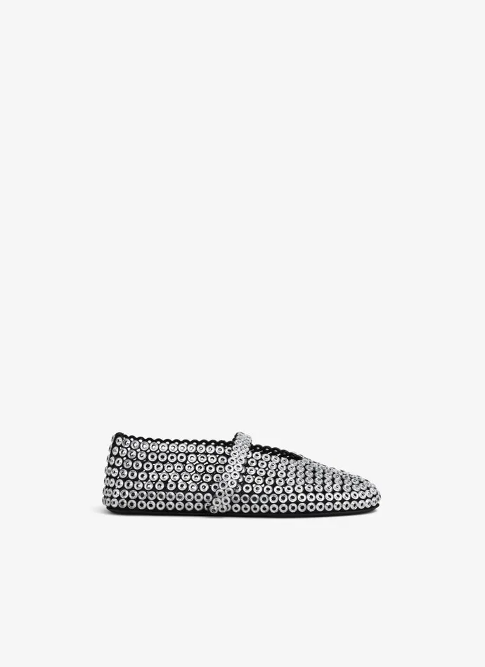 Alaa La Ballerine BALLET FLATS IN GLASS EYELET SUEDE GOATSKIN Transparent 8211 Women