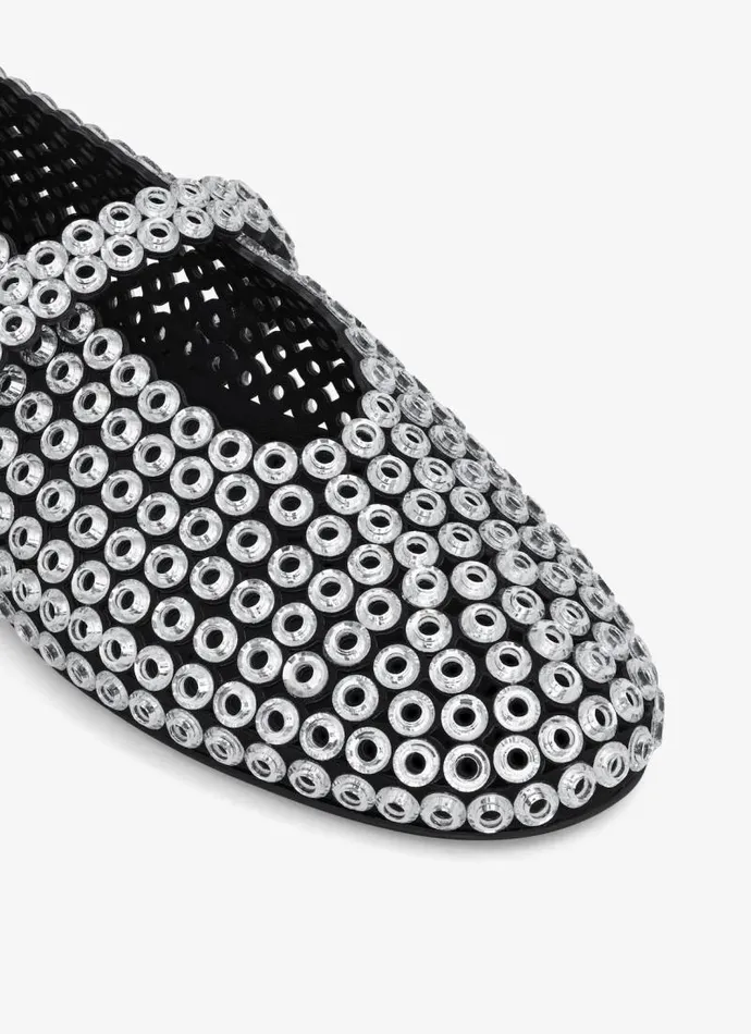 Alaa La Ballerine BALLET FLATS IN GLASS EYELET SUEDE GOATSKIN Transparent 8211 Women Alaa La Ballerine BALLET FLATS IN GLASS EYELET SUEDE GOATSKIN Transparent 8211 Women