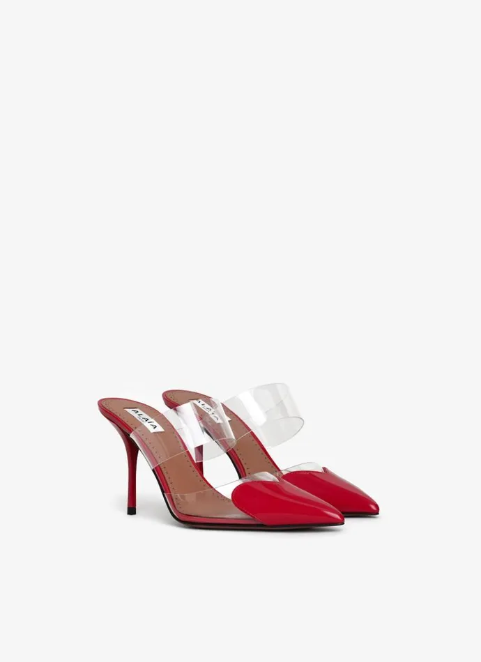 Alaa Le Cur LE CUR MULES IN PATENT CALFSKIN Lacquer Red 8211 Women