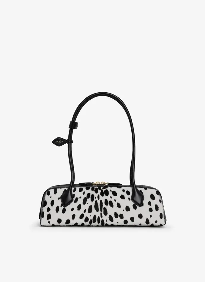 Alaa Le Teckel LE TECKEL MEDIUM BAG IN PONY DOTS Whiteblack 8211 Women