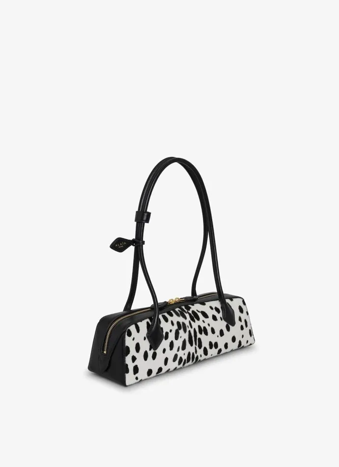 Alaa Le Teckel LE TECKEL MEDIUM BAG IN PONY DOTS Whiteblack 8211 Women