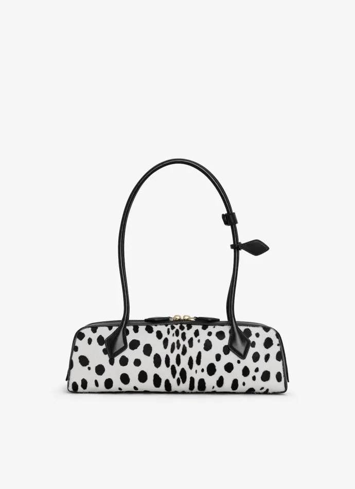 Alaa Le Teckel LE TECKEL MEDIUM BAG IN PONY DOTS Whiteblack 8211 Women