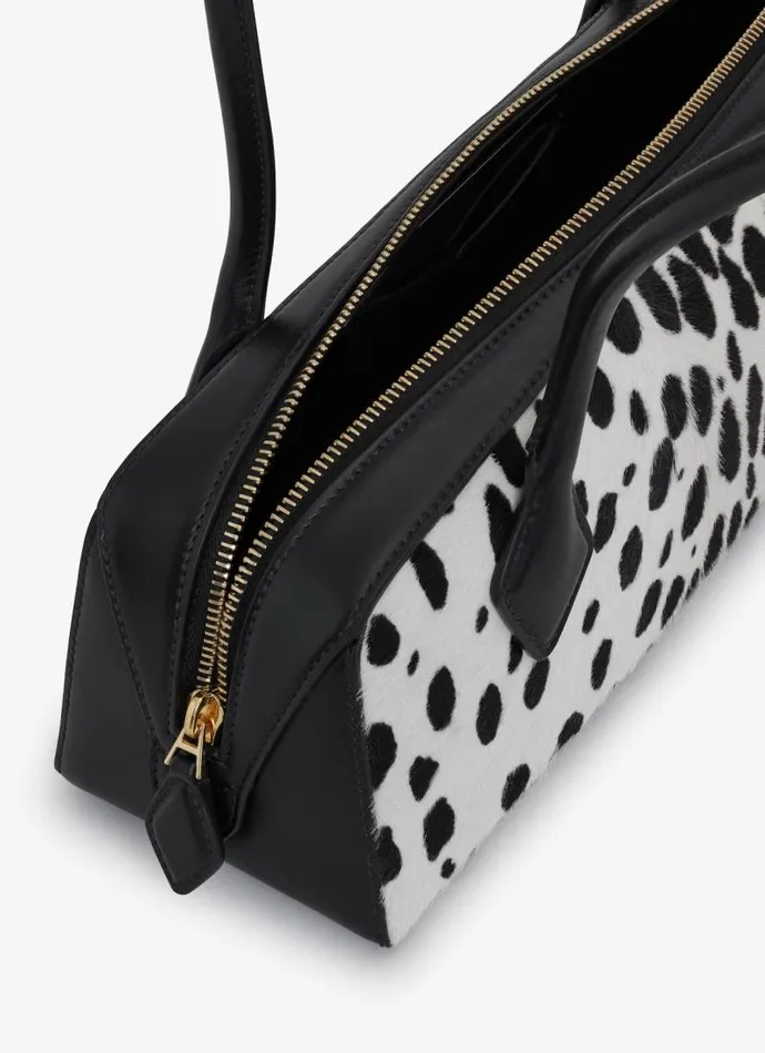 Alaa Le Teckel LE TECKEL MEDIUM BAG IN PONY DOTS Whiteblack 8211 Women