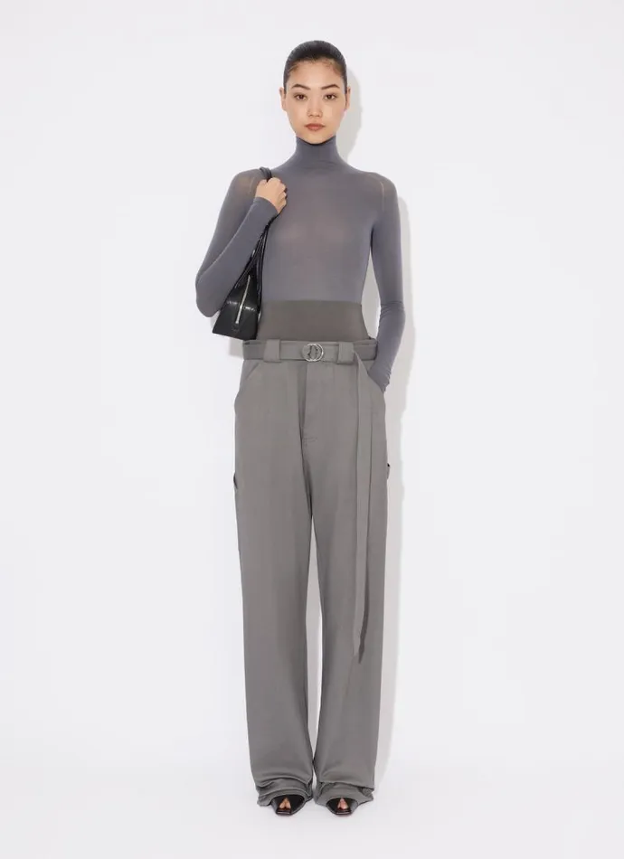 Alaa Pants and Shorts CARGO TROUSERS WITH KNIT BAND Steel 8211 Women Alaa Pants and Shorts CARGO TROUSERS WITH KNIT BAND Steel 8211 Women
