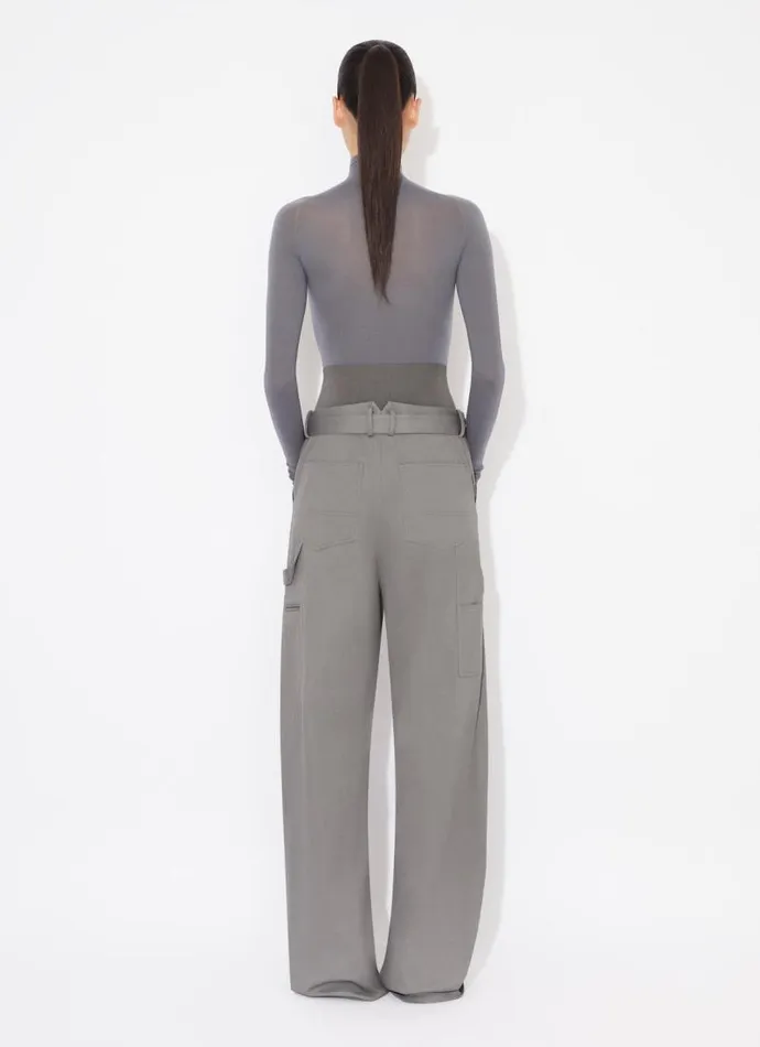 Alaa Pants and Shorts CARGO TROUSERS WITH KNIT BAND Steel 8211 Women Alaa Pants and Shorts CARGO TROUSERS WITH KNIT BAND Steel 8211 Women