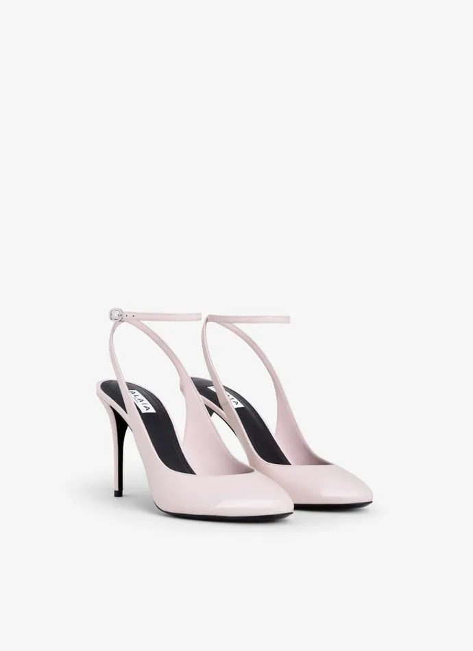 Alaa Sandals DECOLLETE SLINGBACKS IN PATENT CALFSKIN Candy 8211 Women
