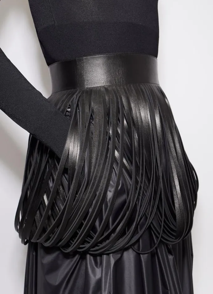 Alaa Skirts FRINGED LEATHER BELT Black 8211 Women