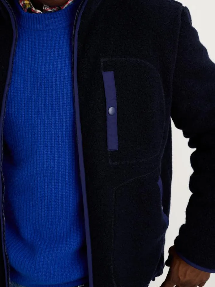 Alex Mill Jackets Coats Alta Sherpa Jacket In Italian Wool Dark Navy 8211 Men