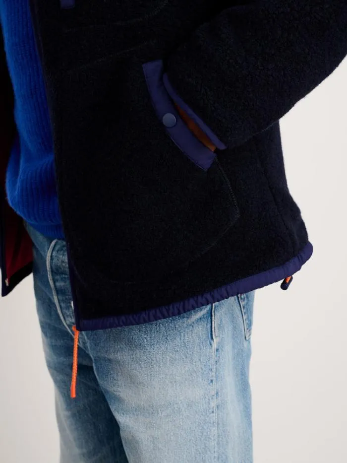 Alex Mill Jackets Coats Alta Sherpa Jacket In Italian Wool Dark Navy 8211 Men
