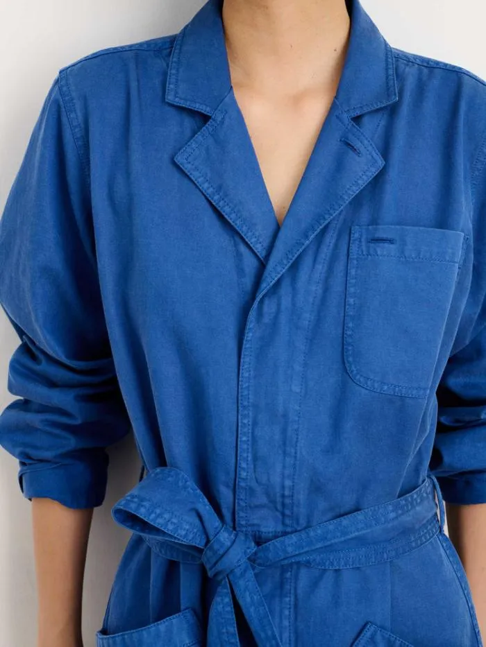 Alex Mill Jumpsuits Standard Zip Jumpsuit In Drapey Cotton Twill Washed Cobalt 8211 Women